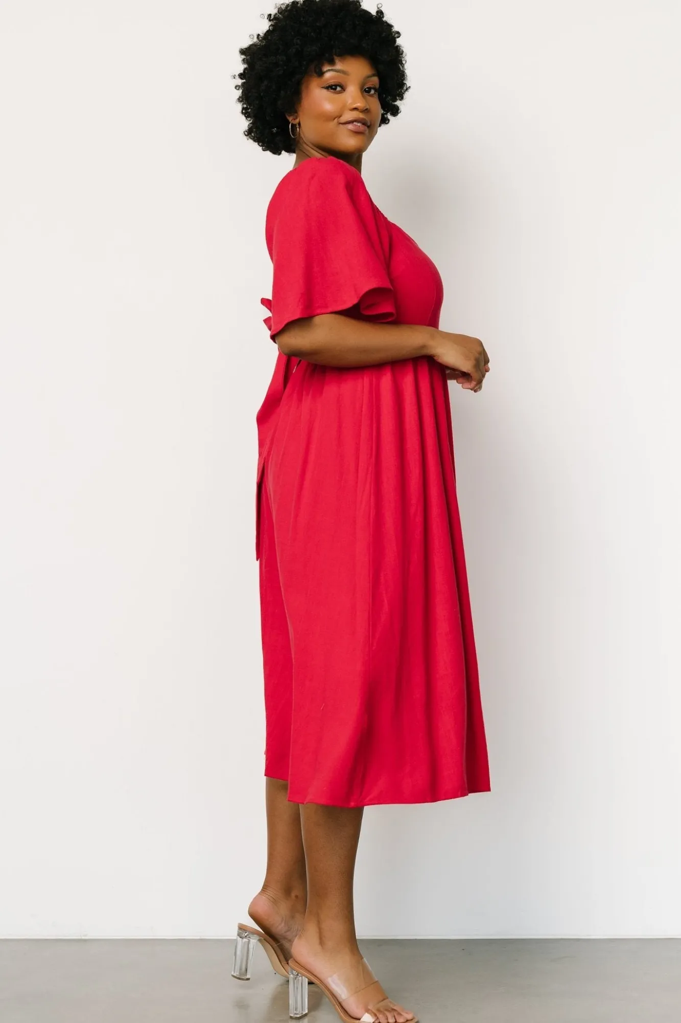 Baltic Born Raquel Back Tie Midi Dress |