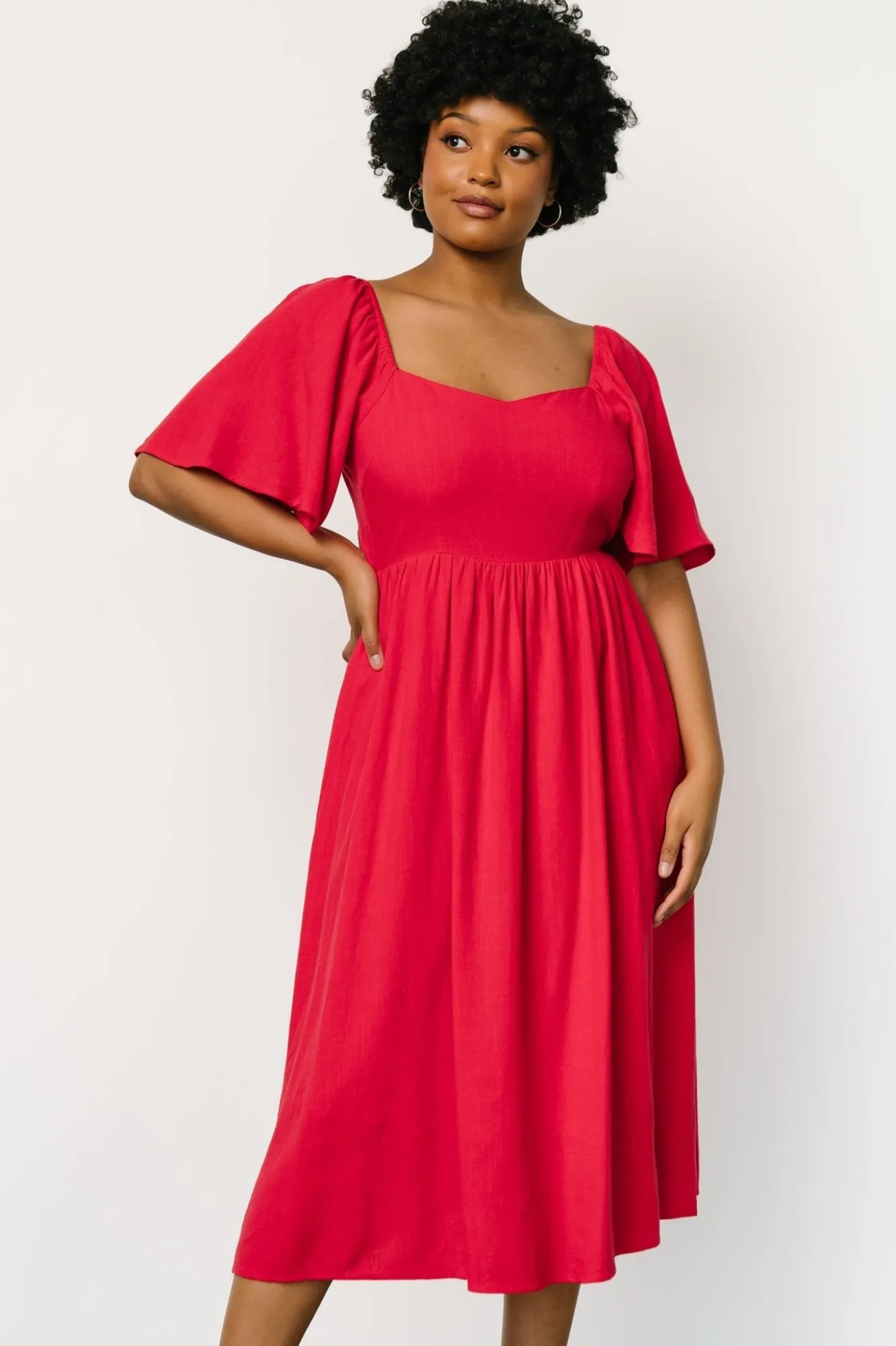 Baltic Born Raquel Back Tie Midi Dress |