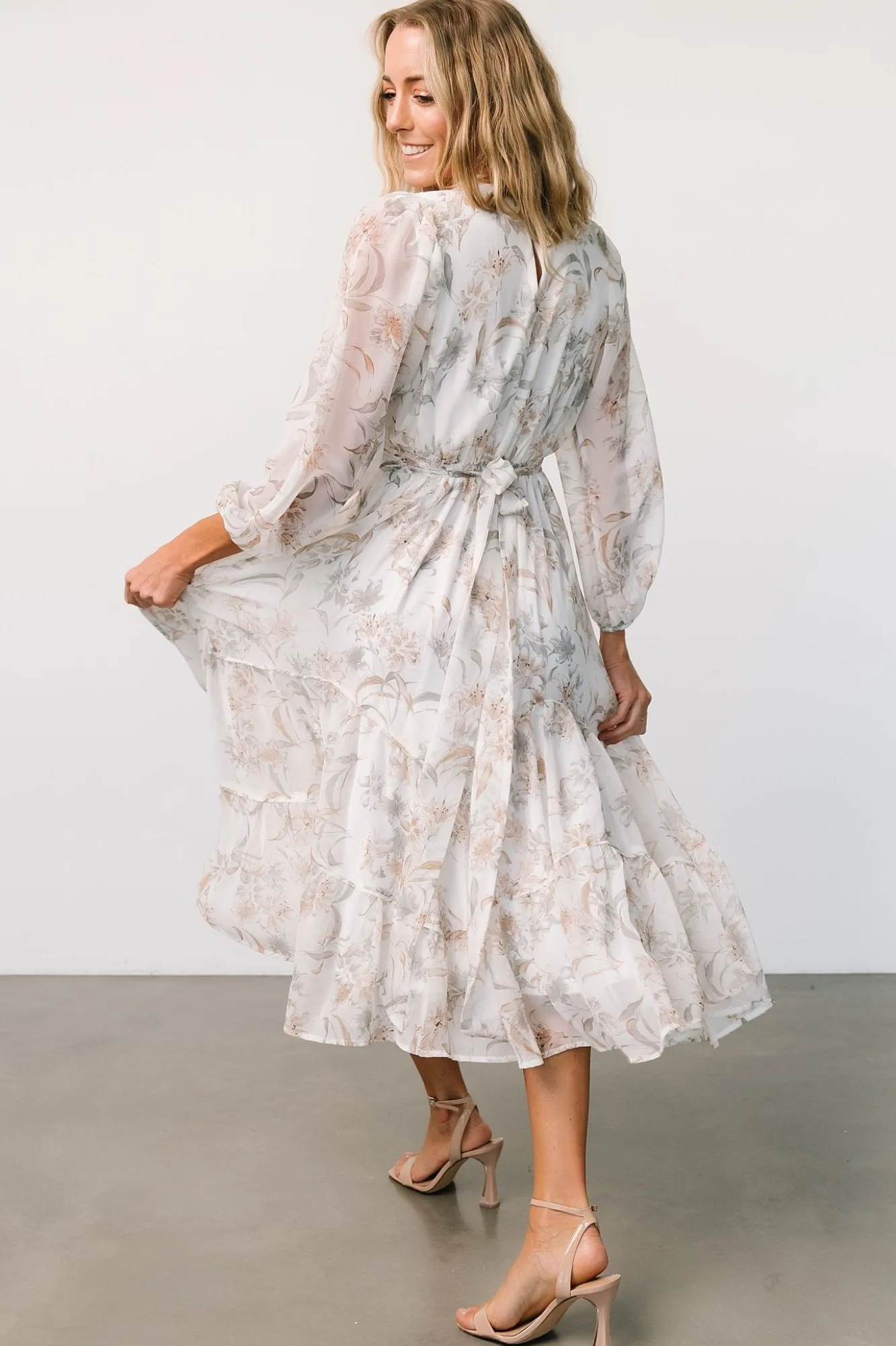 Baltic Born Raven Midi Dress | Off White Floral