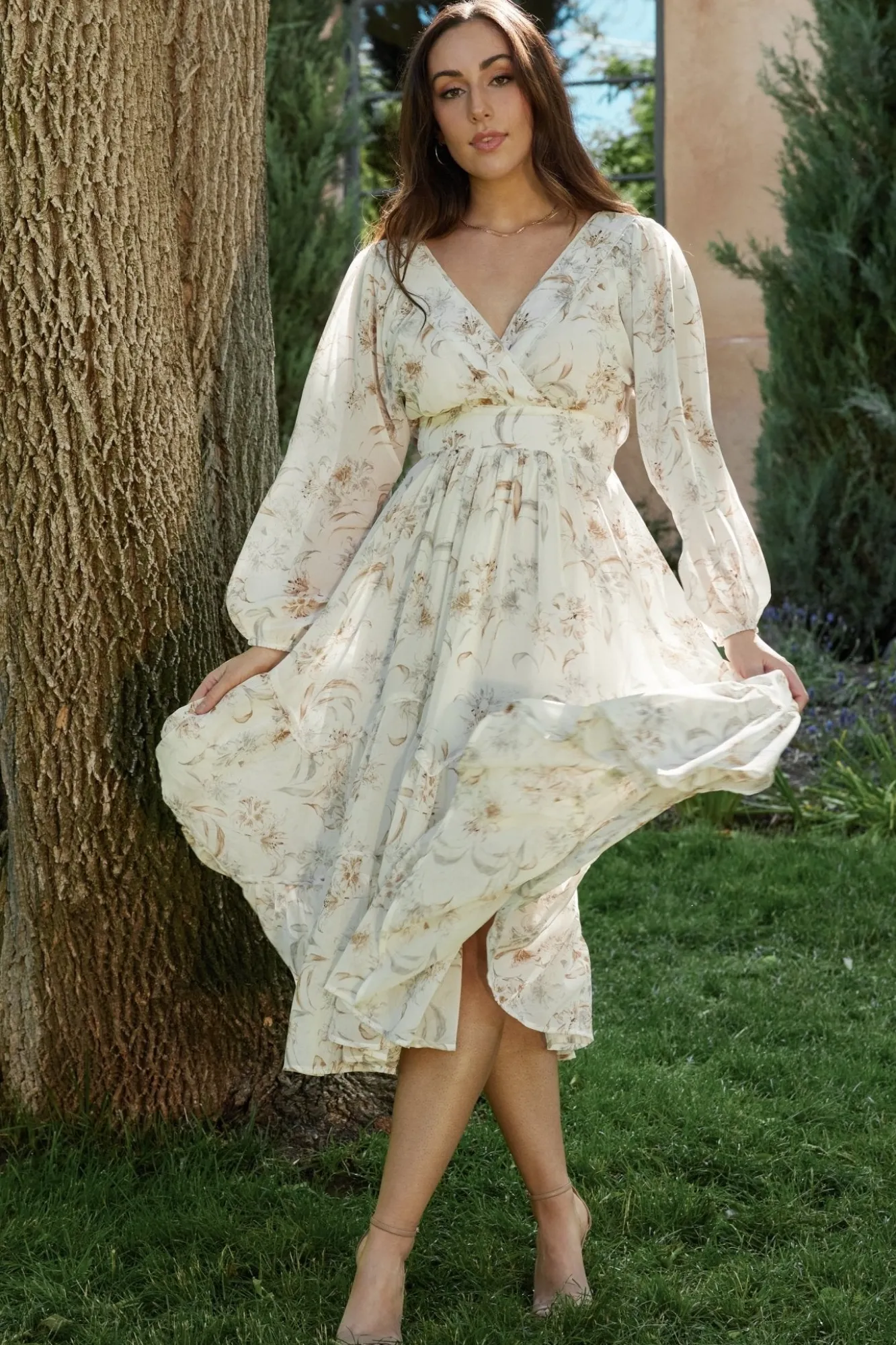 Baltic Born Raven Midi Dress | Off White Floral
