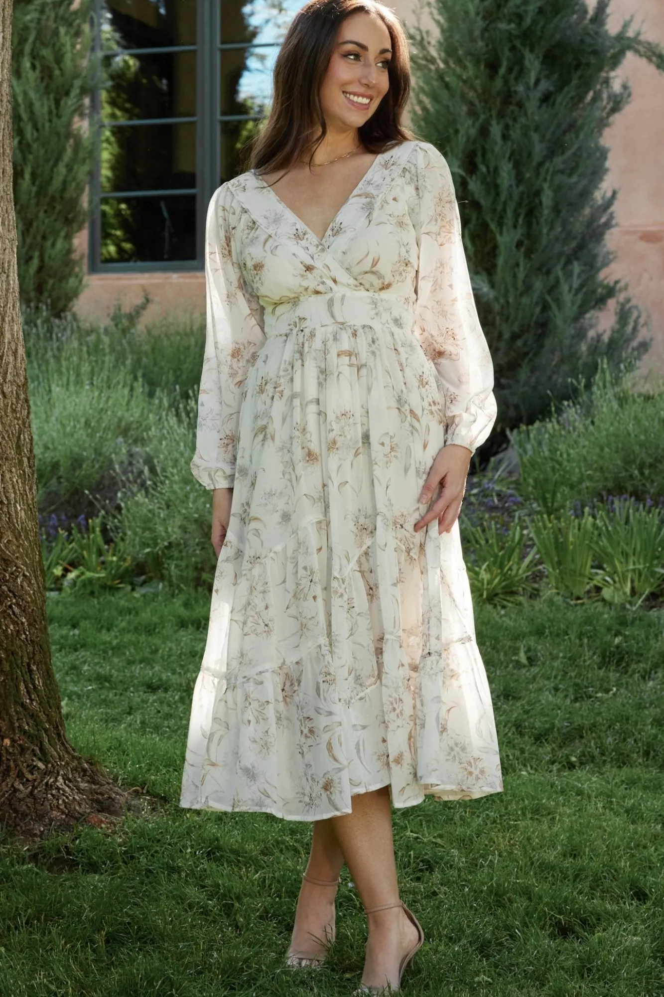 Baltic Born Raven Midi Dress | Off White Floral