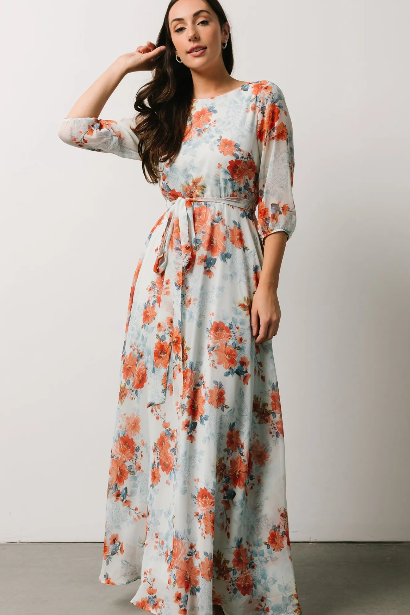 Baltic Born Rebecca Maxi Dress | Blue + Coral Blossom