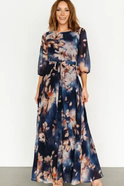 Baltic Born Rebecca Maxi Dress | Dark Blue Floral