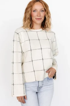 Baltic Born Remington Sweater | Ivory + Black
