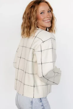 Baltic Born Remington Sweater | Ivory + Black