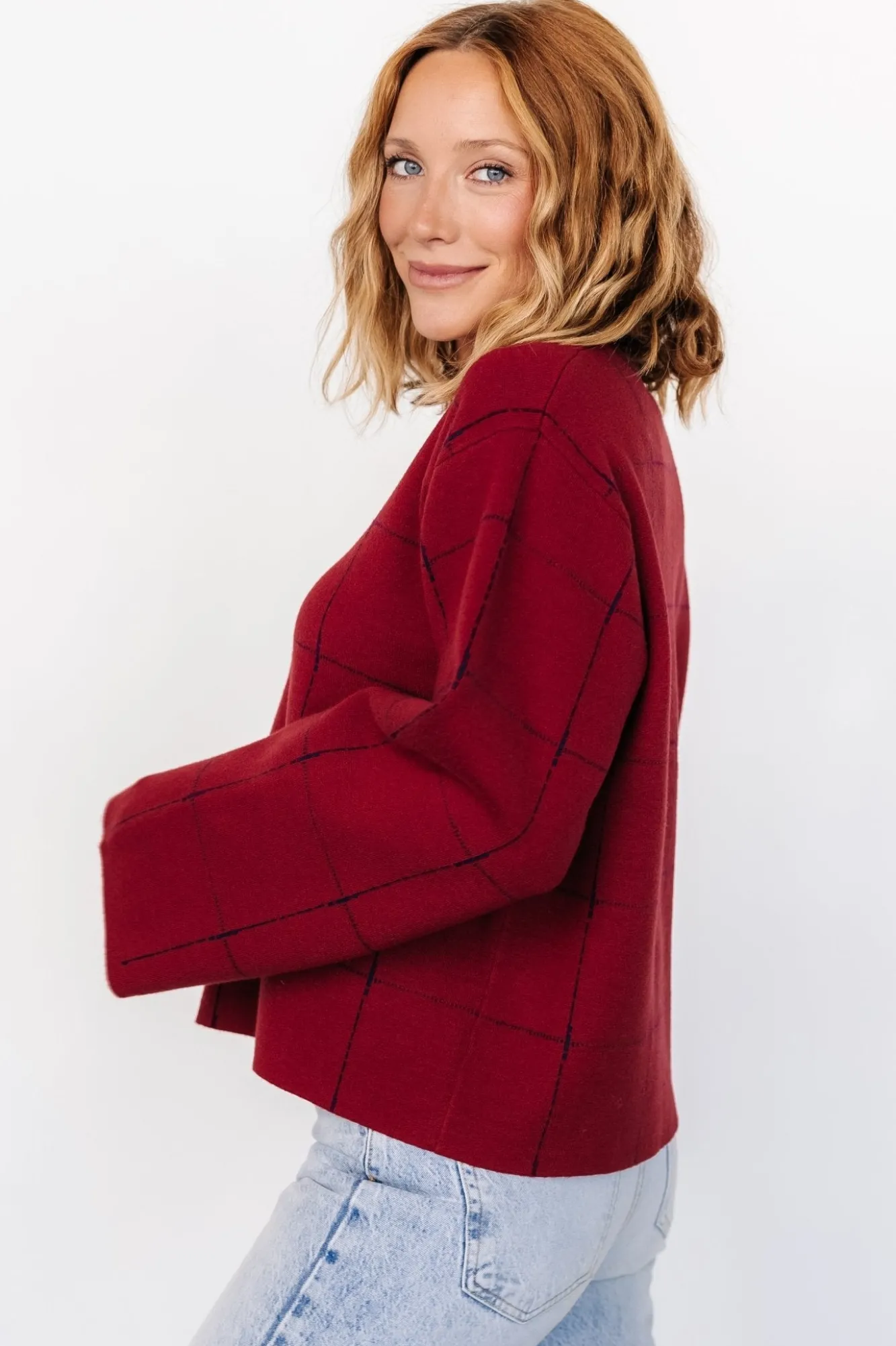 Baltic Born Remington Sweater | Red + Navy