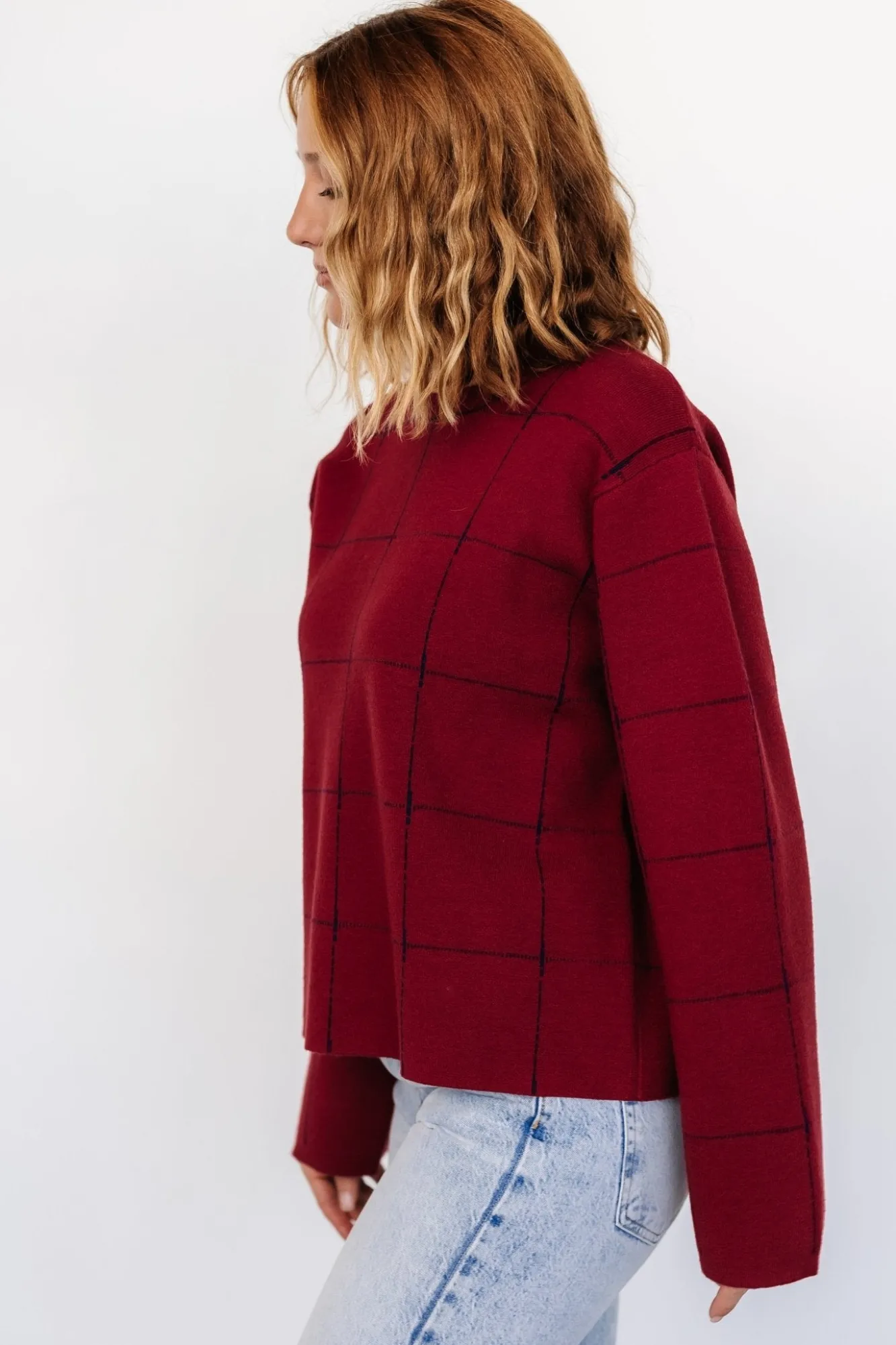 Baltic Born Remington Sweater | Red + Navy