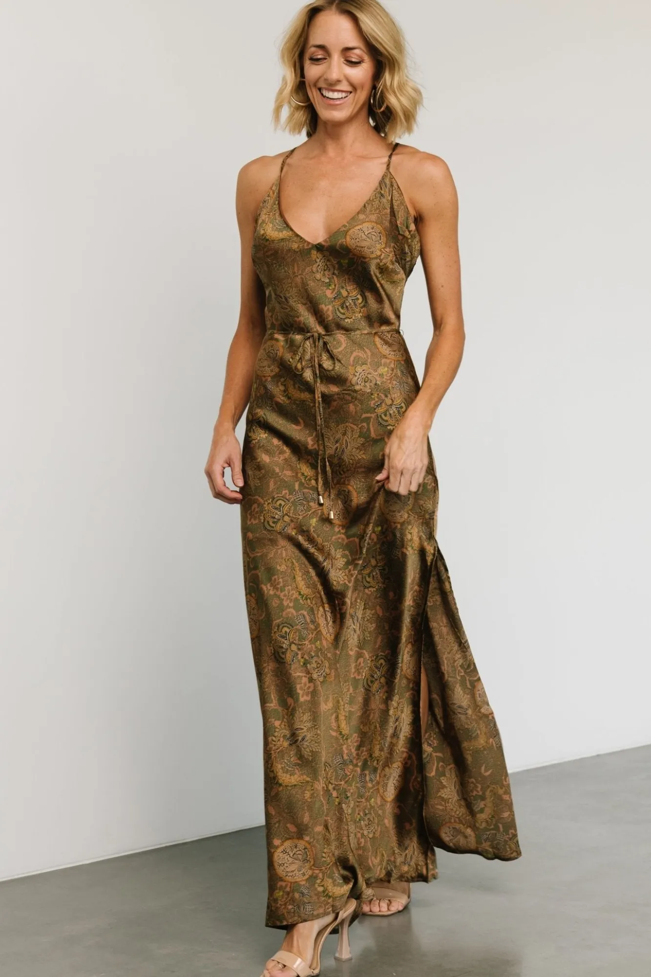Baltic Born Reno Slip Maxi Dress | Brown + Olive