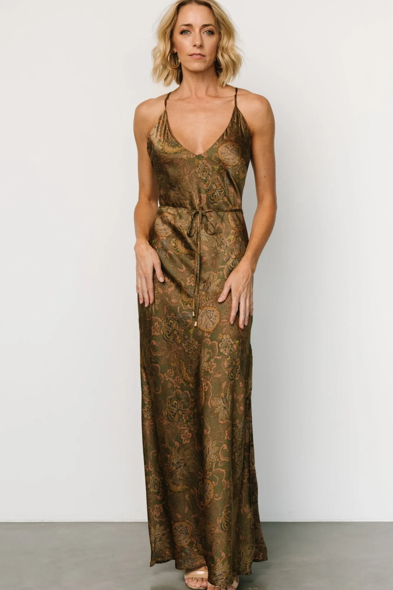 Baltic Born Reno Slip Maxi Dress | Brown + Olive
