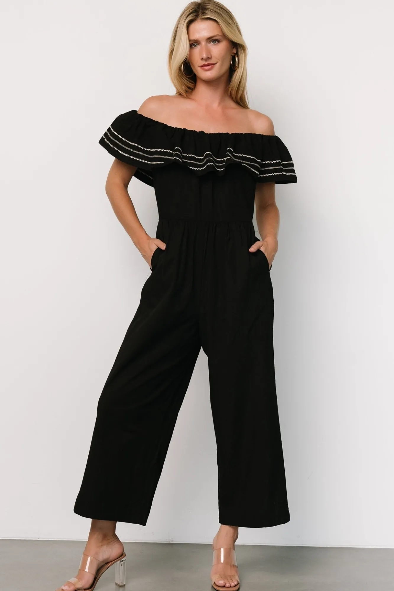 Baltic Born Reyna Off Shoulder Jumpsuit |