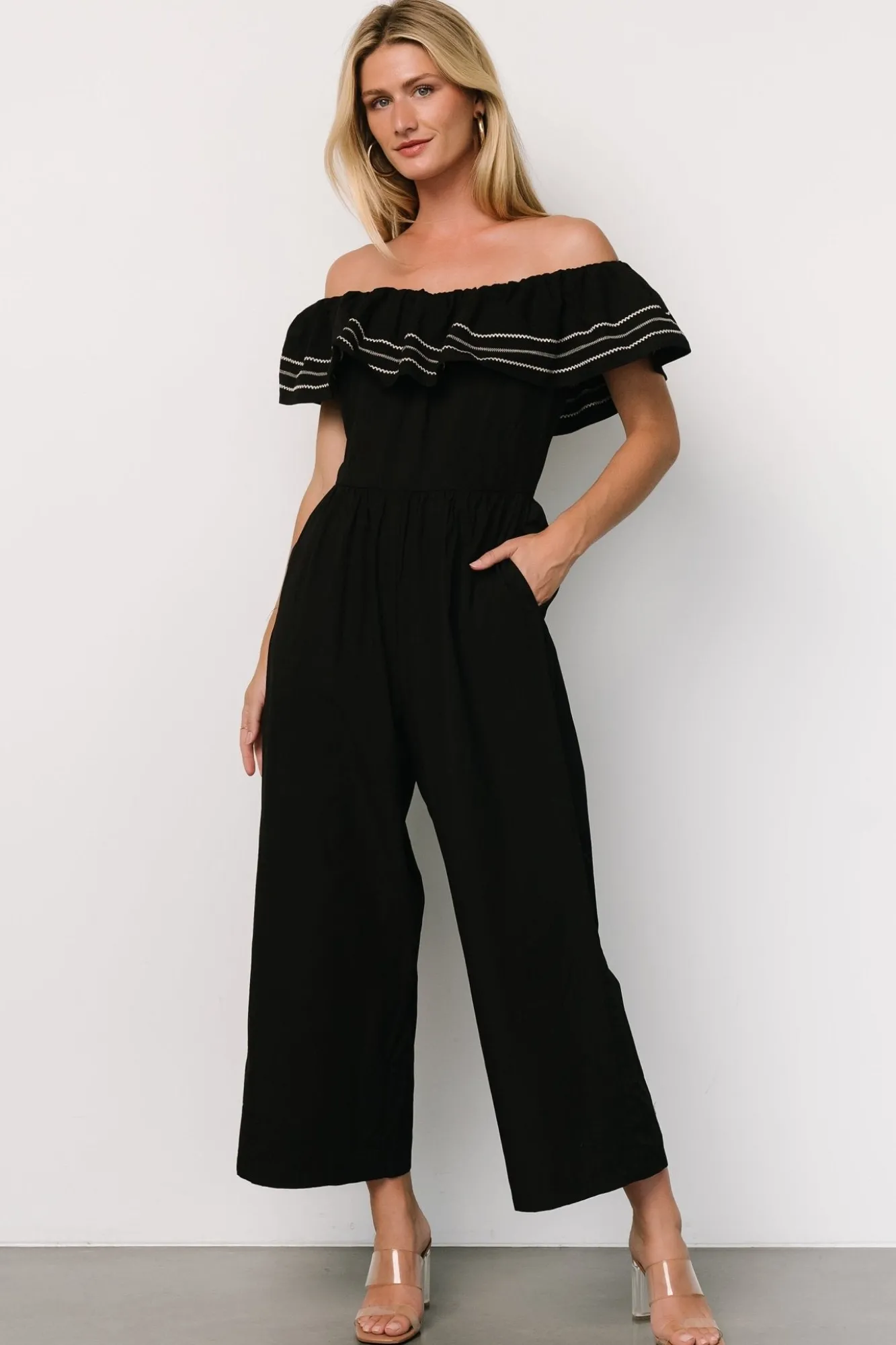 Baltic Born Reyna Off Shoulder Jumpsuit |
