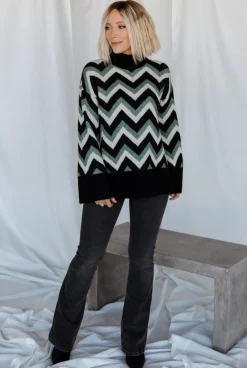 Baltic Born Ricks Sweater | Black + Green Multi