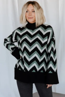 Baltic Born Ricks Sweater | Black + Green Multi