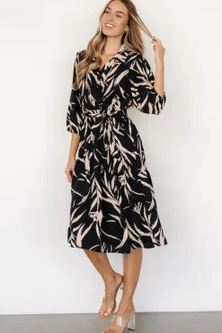 Baltic Born Riverside Midi Dress | Navy + Taupe