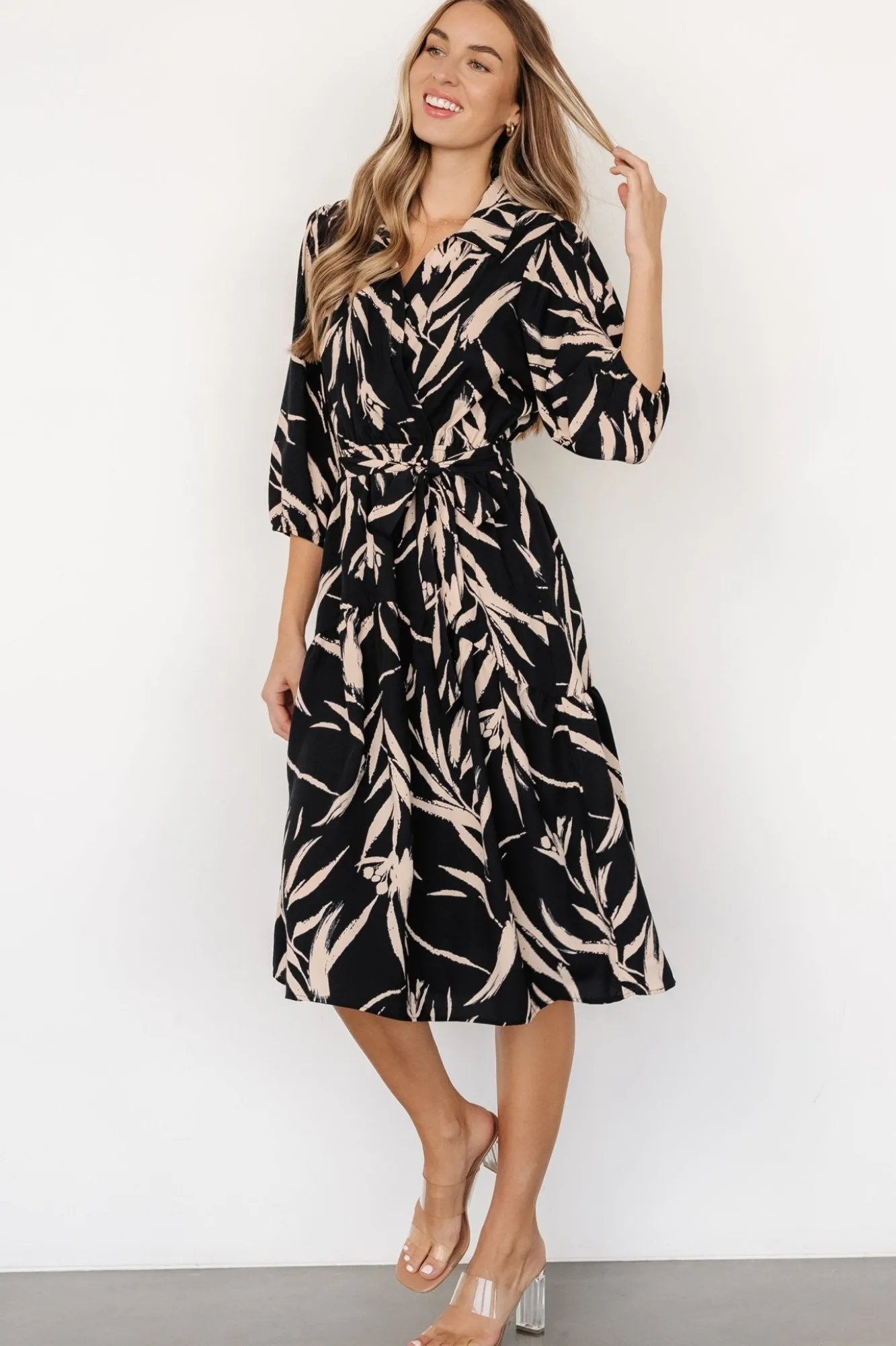 Baltic Born Riverside Midi Dress | Navy + Taupe