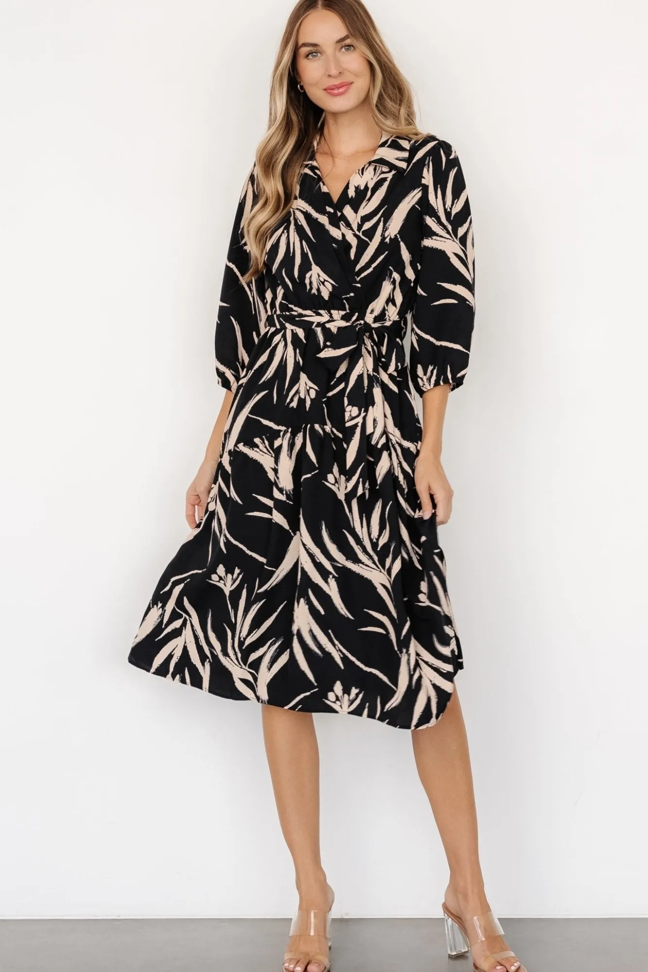 Baltic Born Riverside Midi Dress | Navy + Taupe