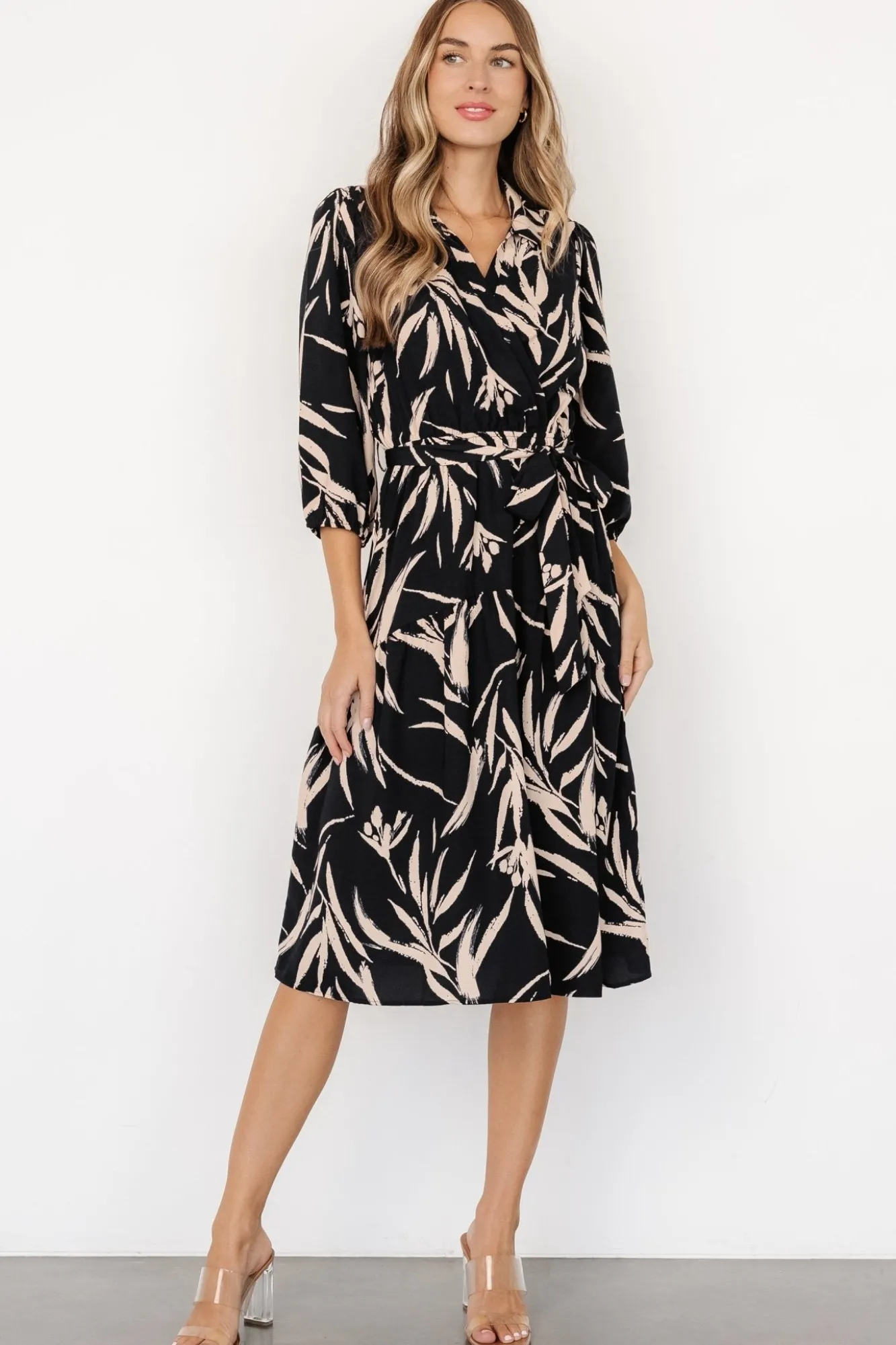 Baltic Born Riverside Midi Dress | Navy + Taupe