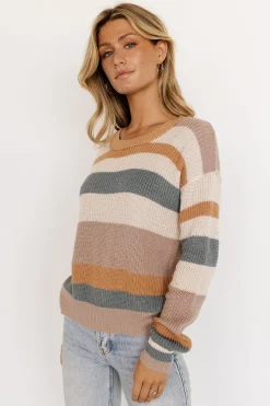 Baltic Born Riverton Striped Sweater | Ivory Multi