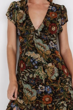 Baltic Born Riverwood Deep V Maxi Dress | Multi Floral