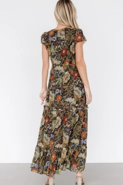 Baltic Born Riverwood Deep V Maxi Dress | Multi Floral