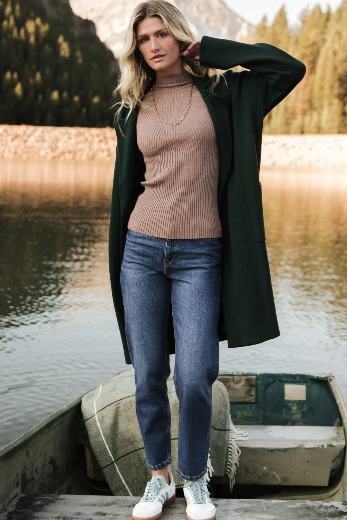 Baltic Born Roland Long Jacket | Dark Green
