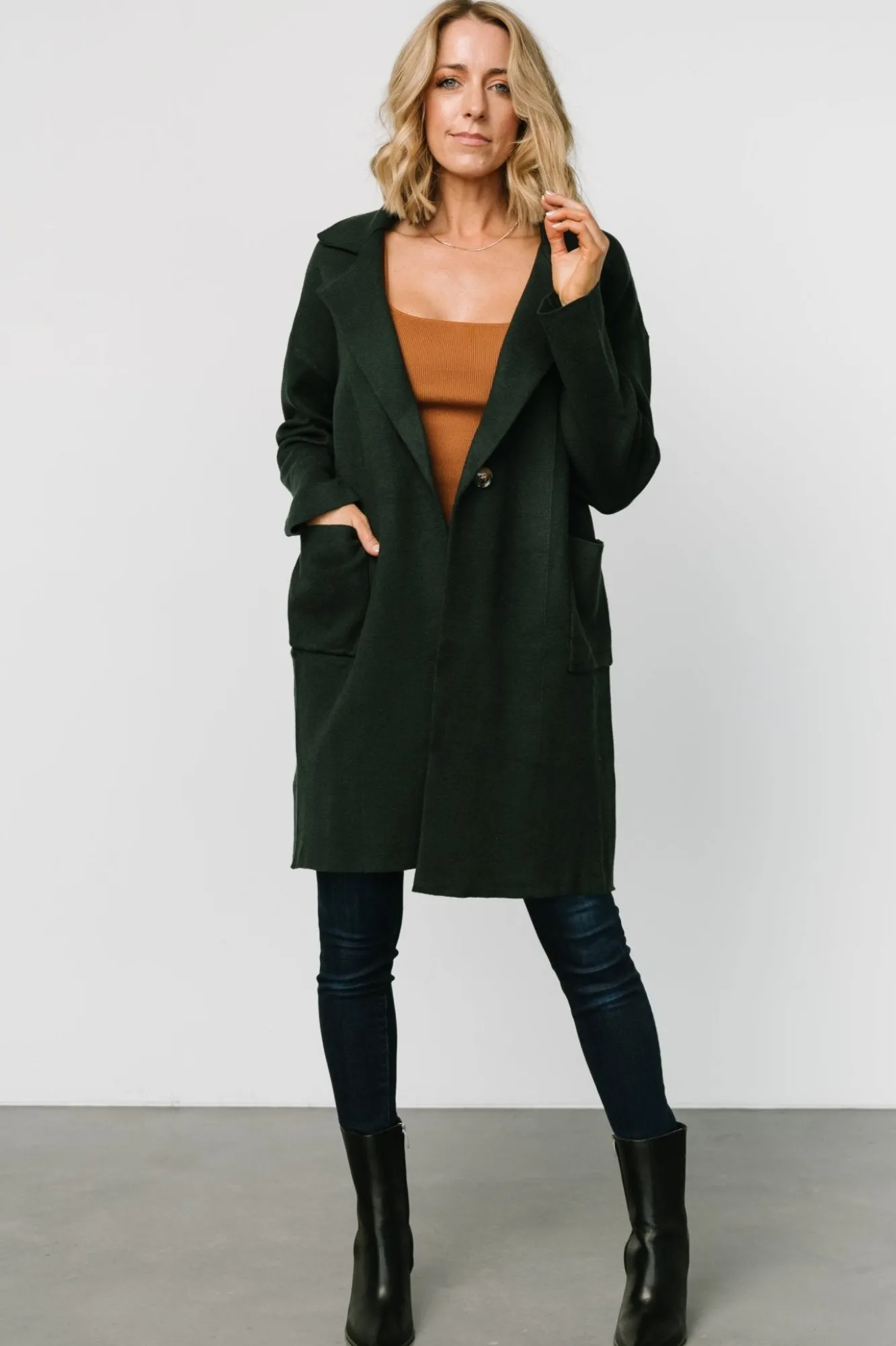 Baltic Born Roland Long Jacket | Dark Green