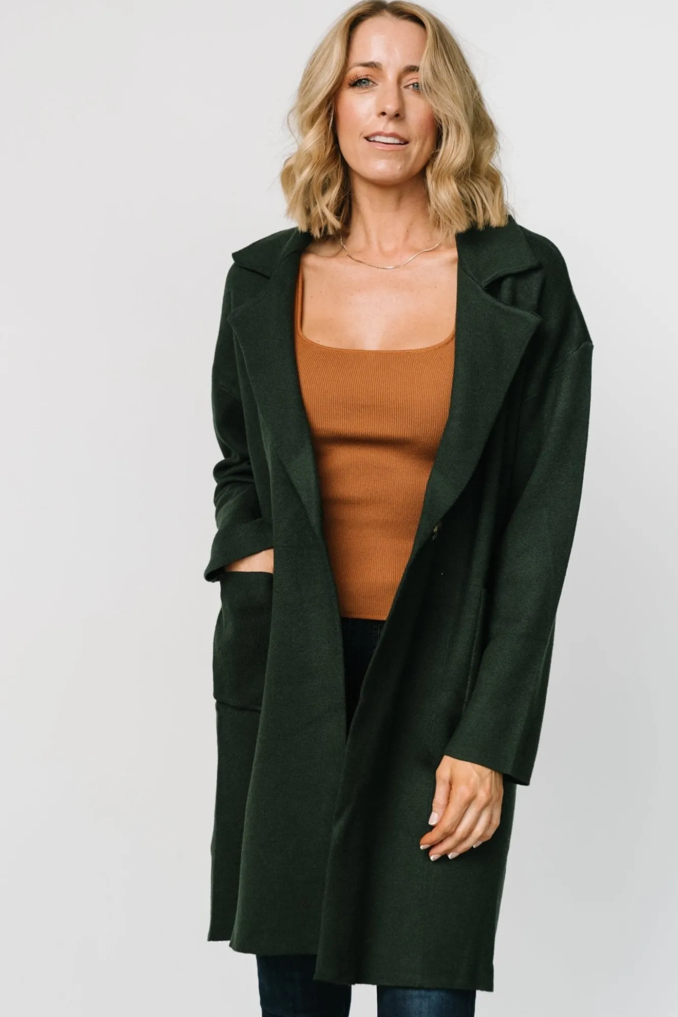 Baltic Born Roland Long Jacket | Dark Green