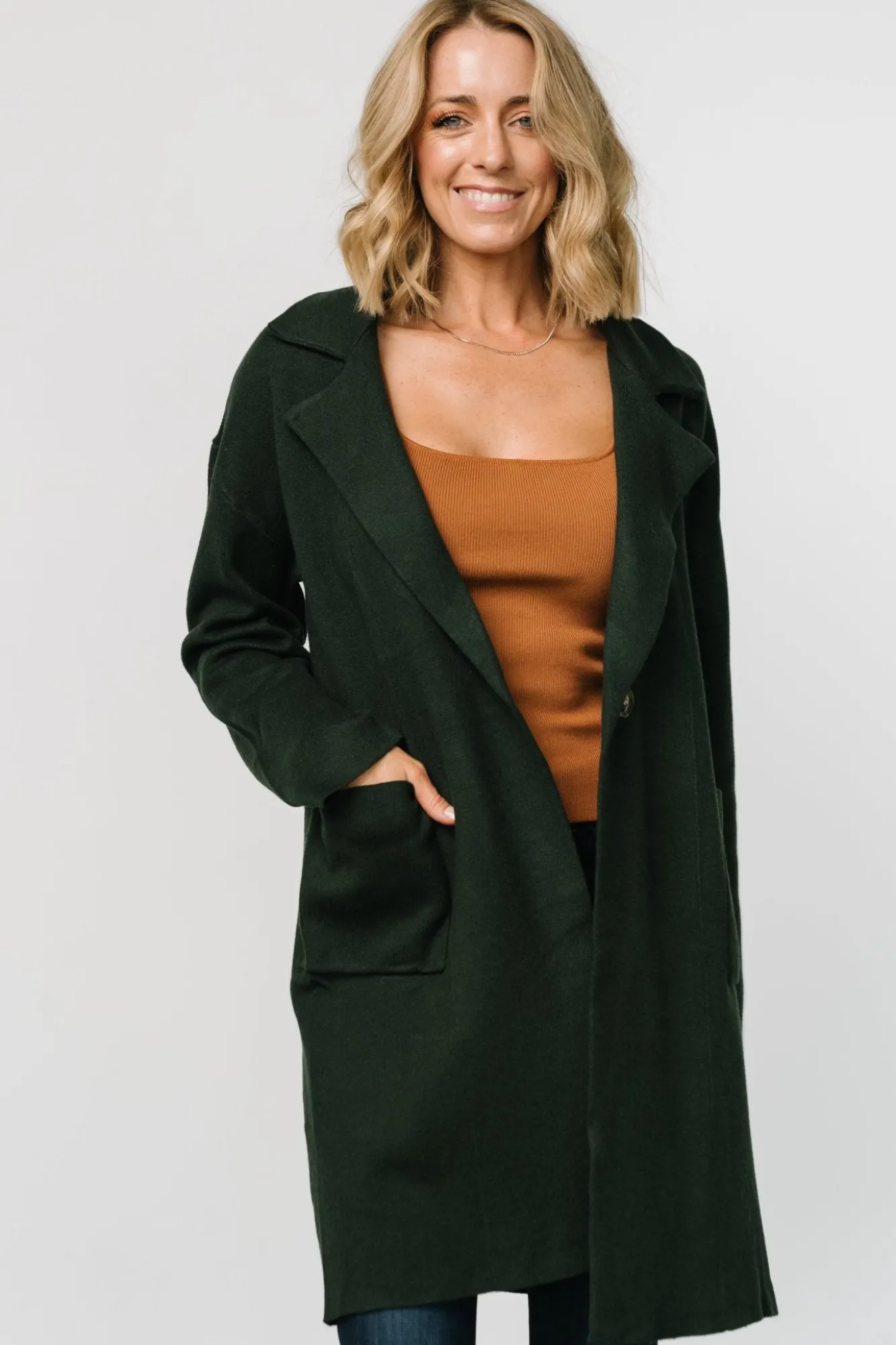 Baltic Born Roland Long Jacket | Dark Green