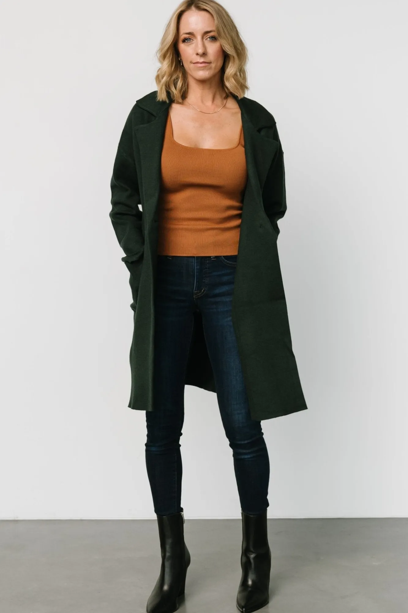 Baltic Born Roland Long Jacket | Dark Green
