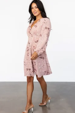 Baltic Born Rosalind Short Dress | Vintage Blush