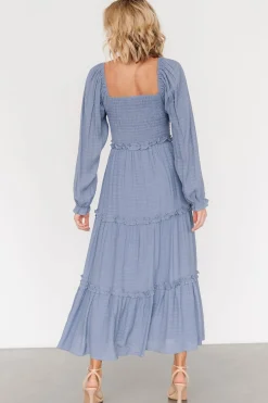 Baltic Born Rowan Tiered Dress | Slate Blue