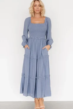 Baltic Born Rowan Tiered Dress | Slate Blue