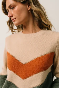 Baltic Born Rowen Color Block Sweater | Natural + Green