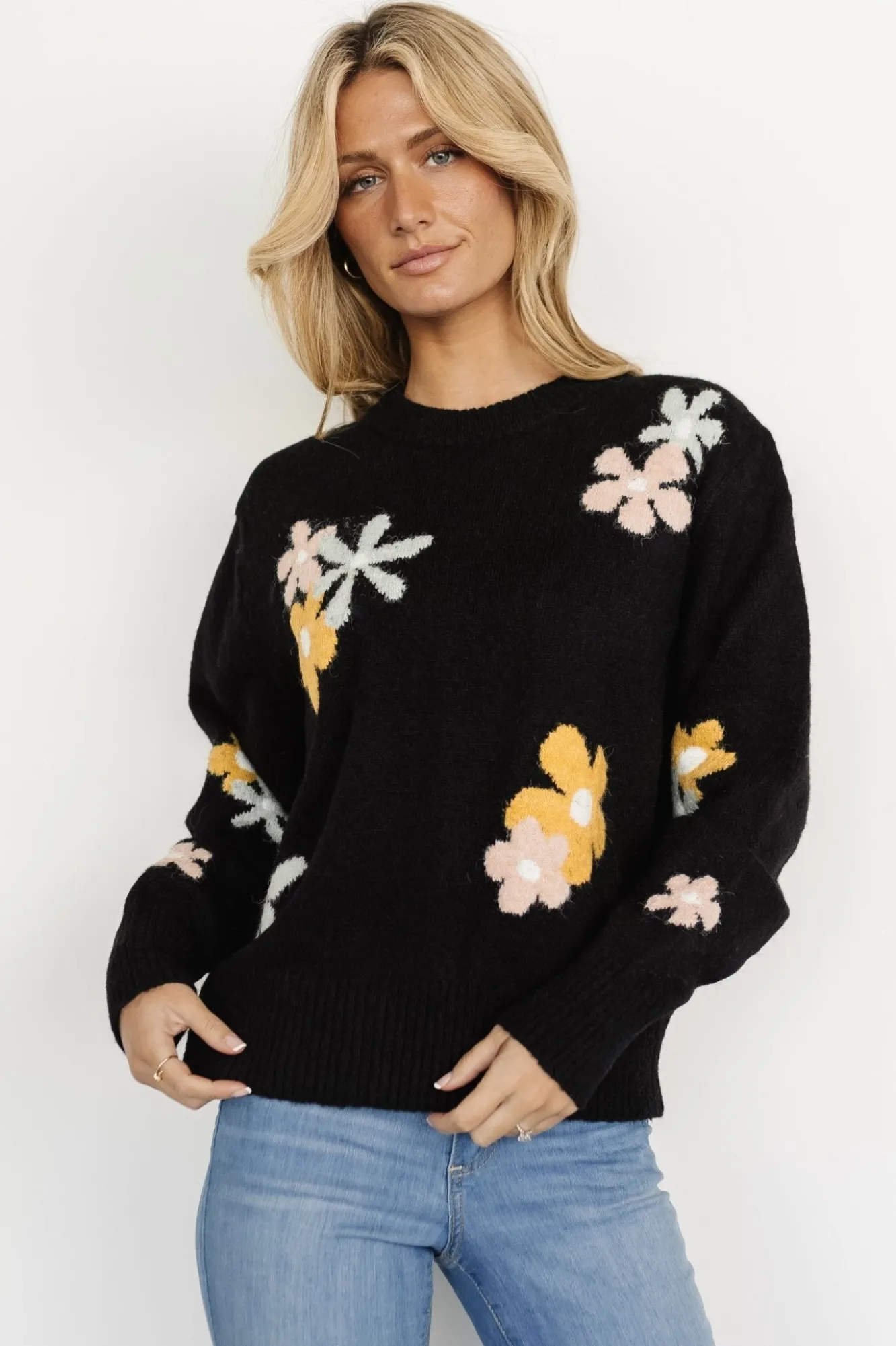 Baltic Born Roxy Sweater | Black Flower