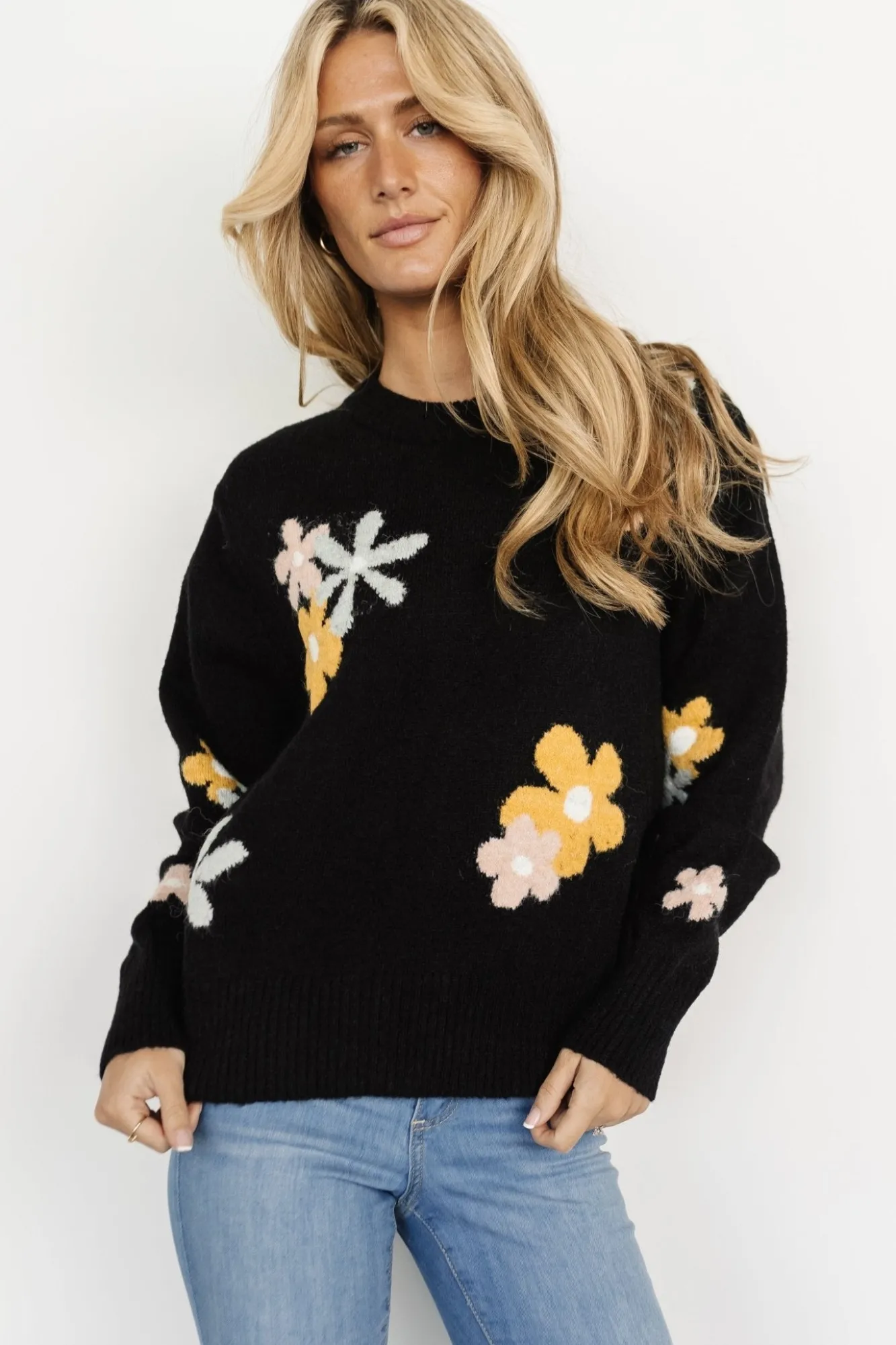 Baltic Born Roxy Sweater | Black Flower