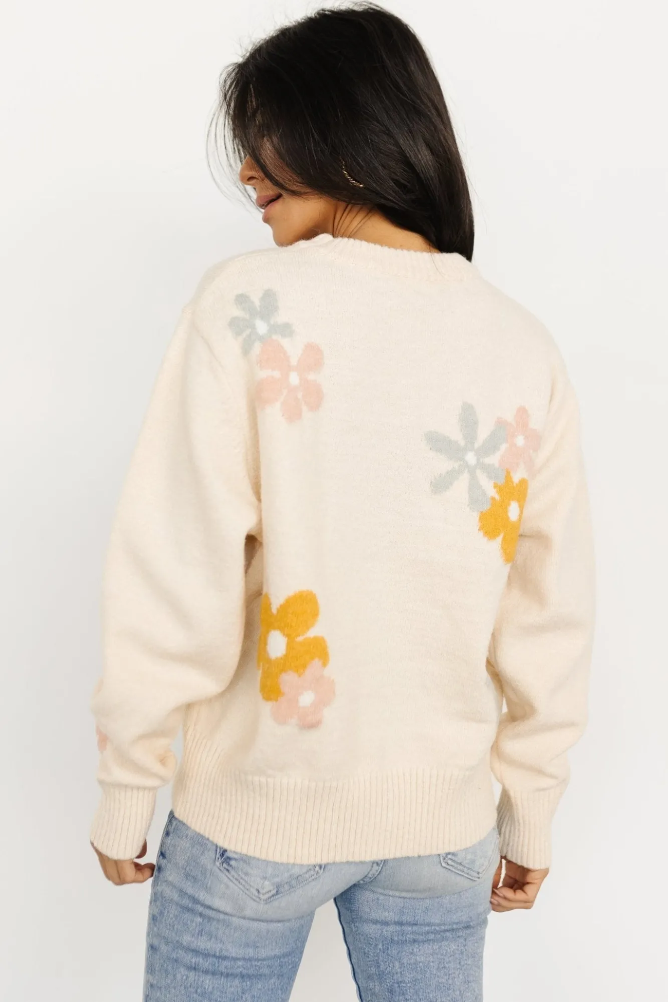 Baltic Born Roxy Sweater | Cream Flower