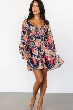 Baltic Born Rubi Short Dress | Navy Multi Floral