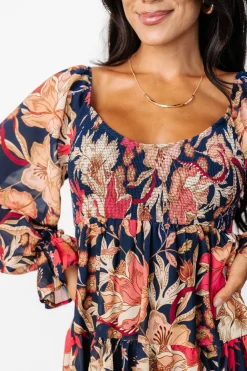 Baltic Born Rubi Short Dress | Navy Multi Floral