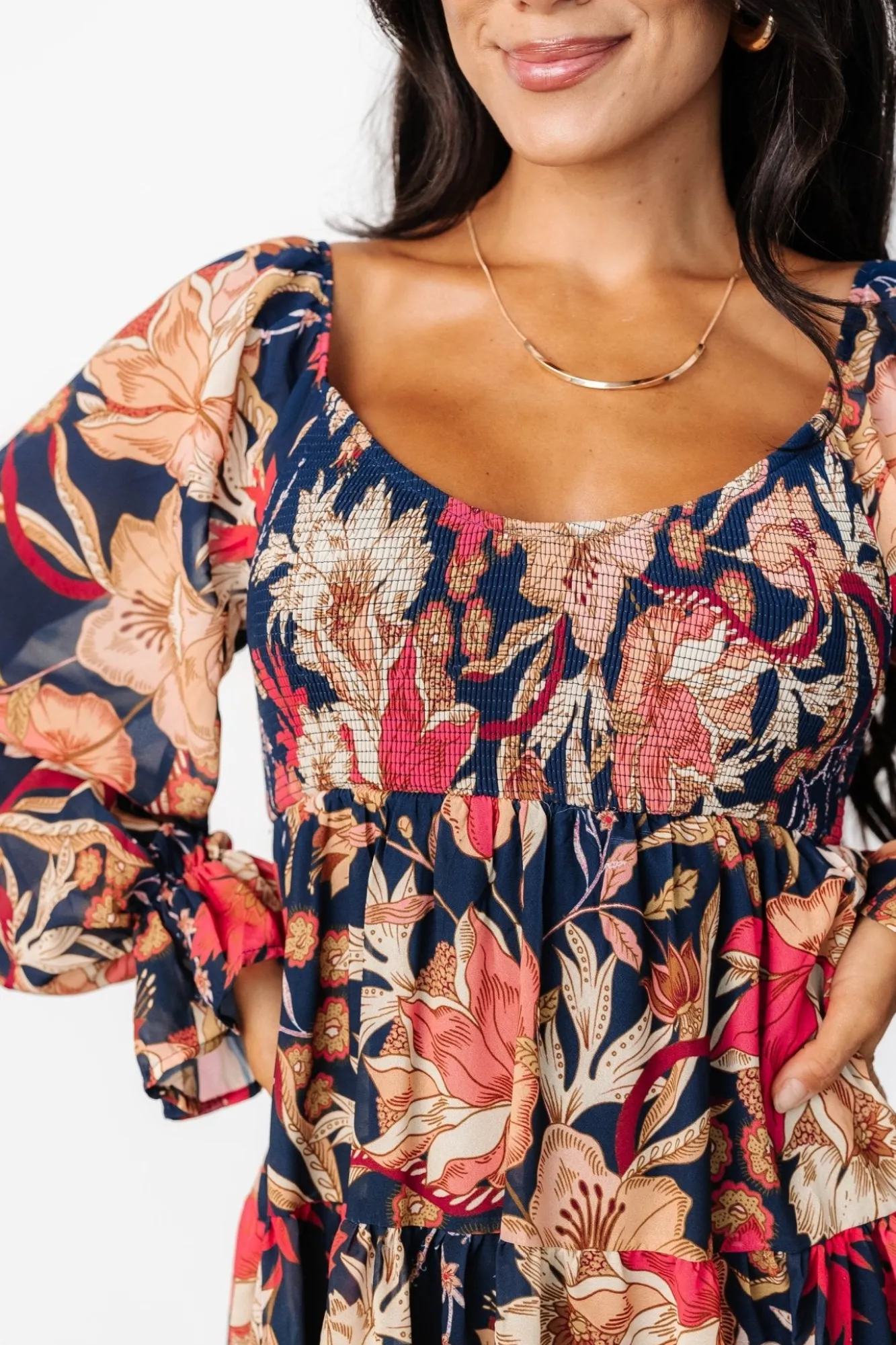 Baltic Born Rubi Short Dress | Navy Multi Floral
