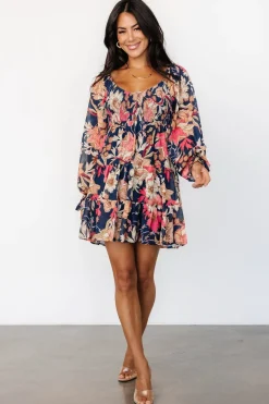 Baltic Born Rubi Short Dress | Navy Multi Floral