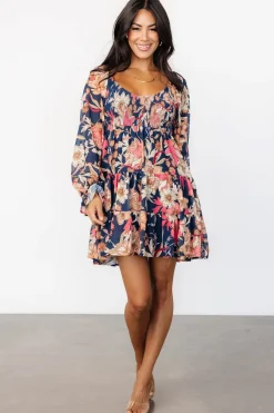 Baltic Born Rubi Short Dress | Navy Multi Floral