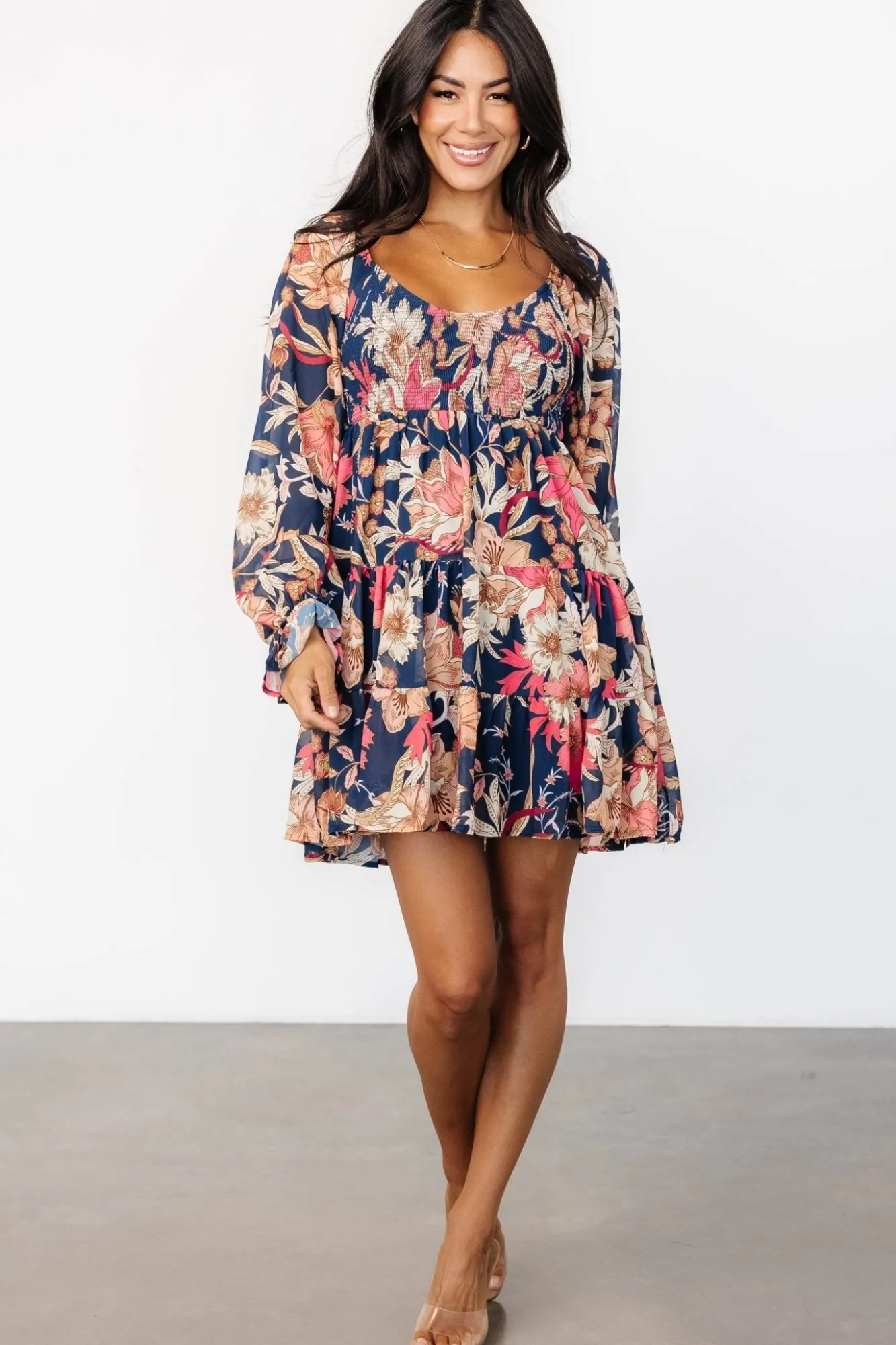 Baltic Born Rubi Short Dress | Navy Multi Floral