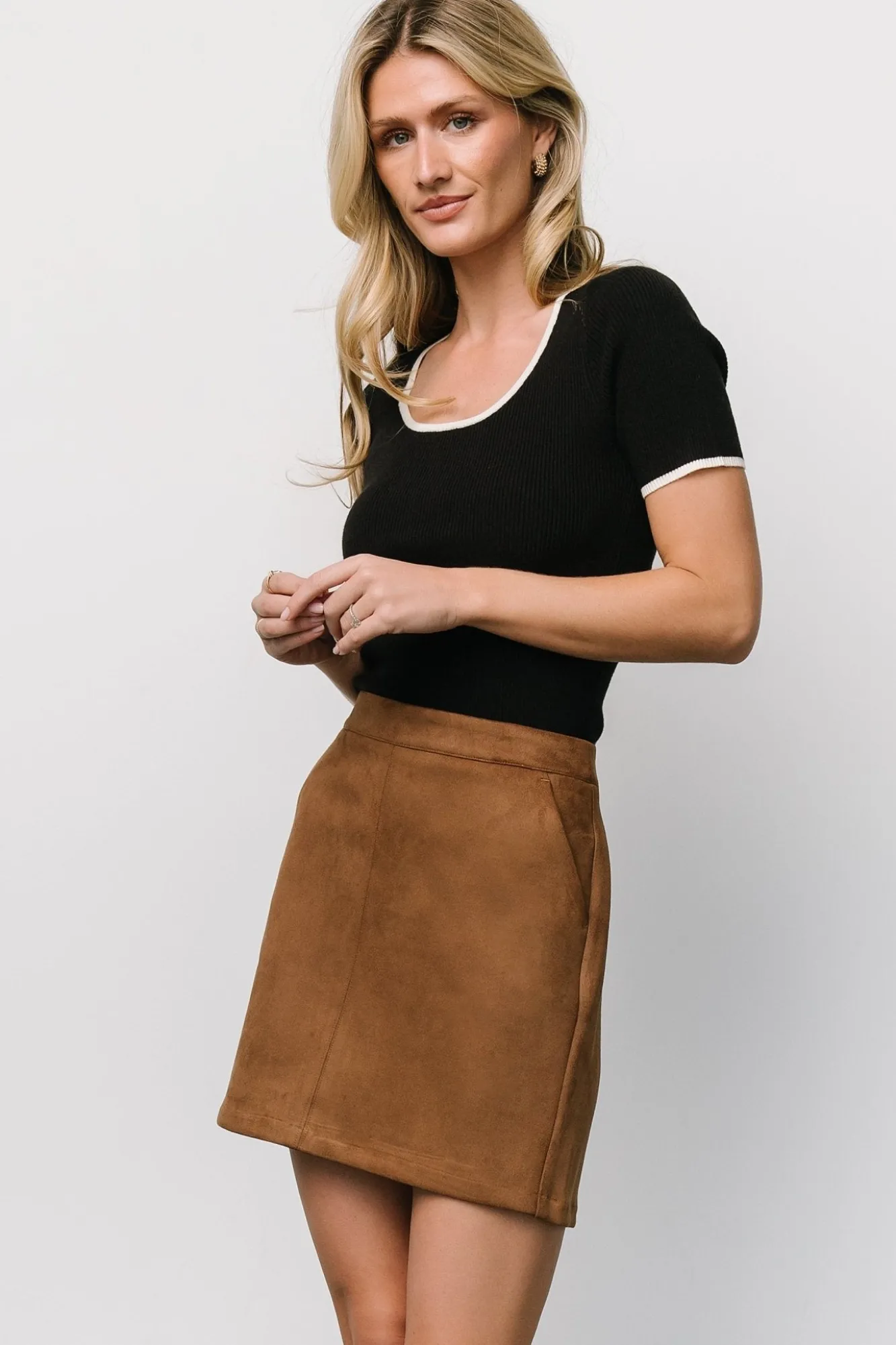 Baltic Born Rylan Faux Suede Short Skirt |