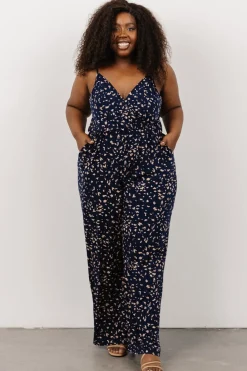 Baltic Born Sade Jumpsuit | Navy Print
