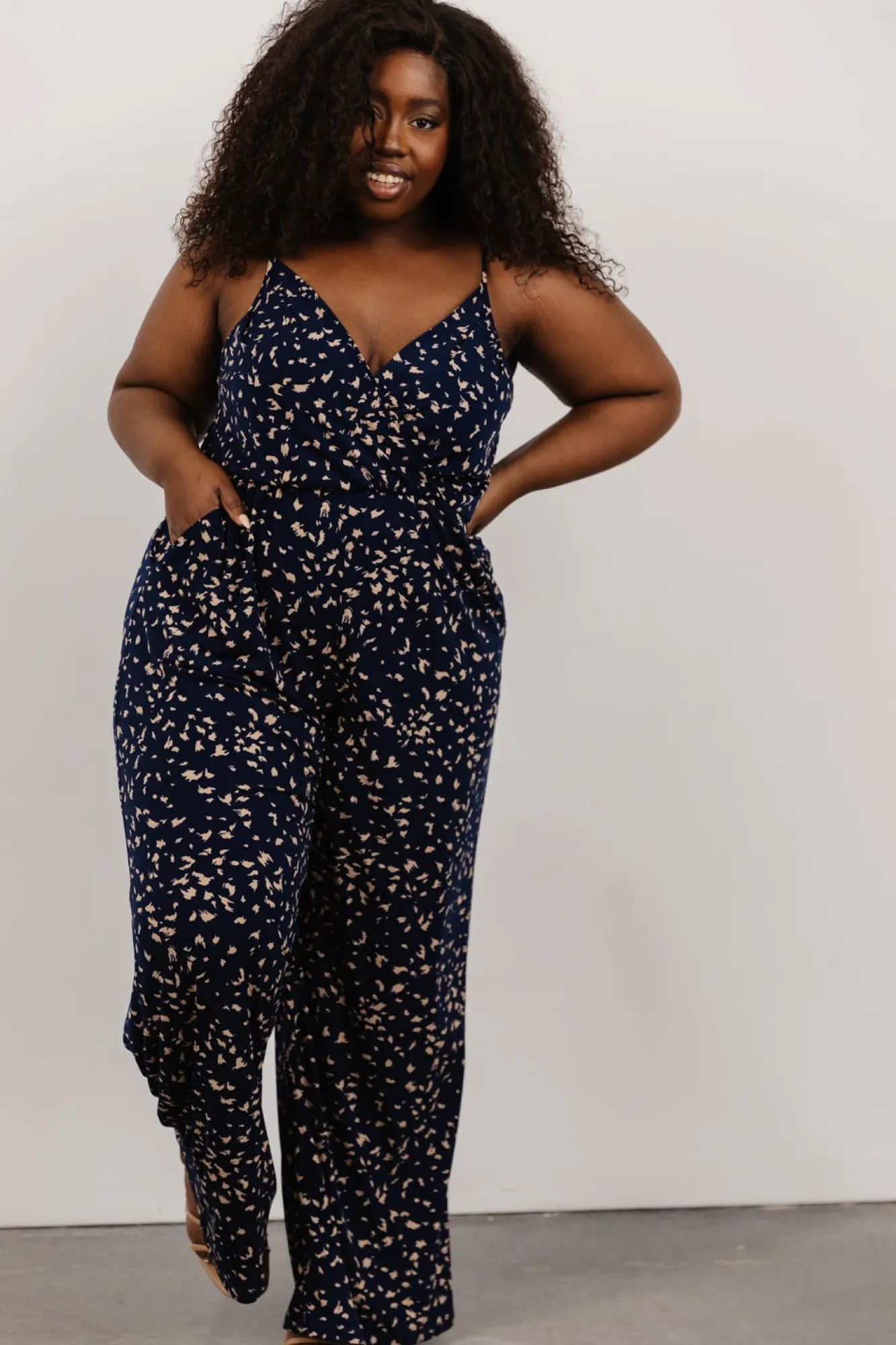 Baltic Born Sade Jumpsuit | Navy Print