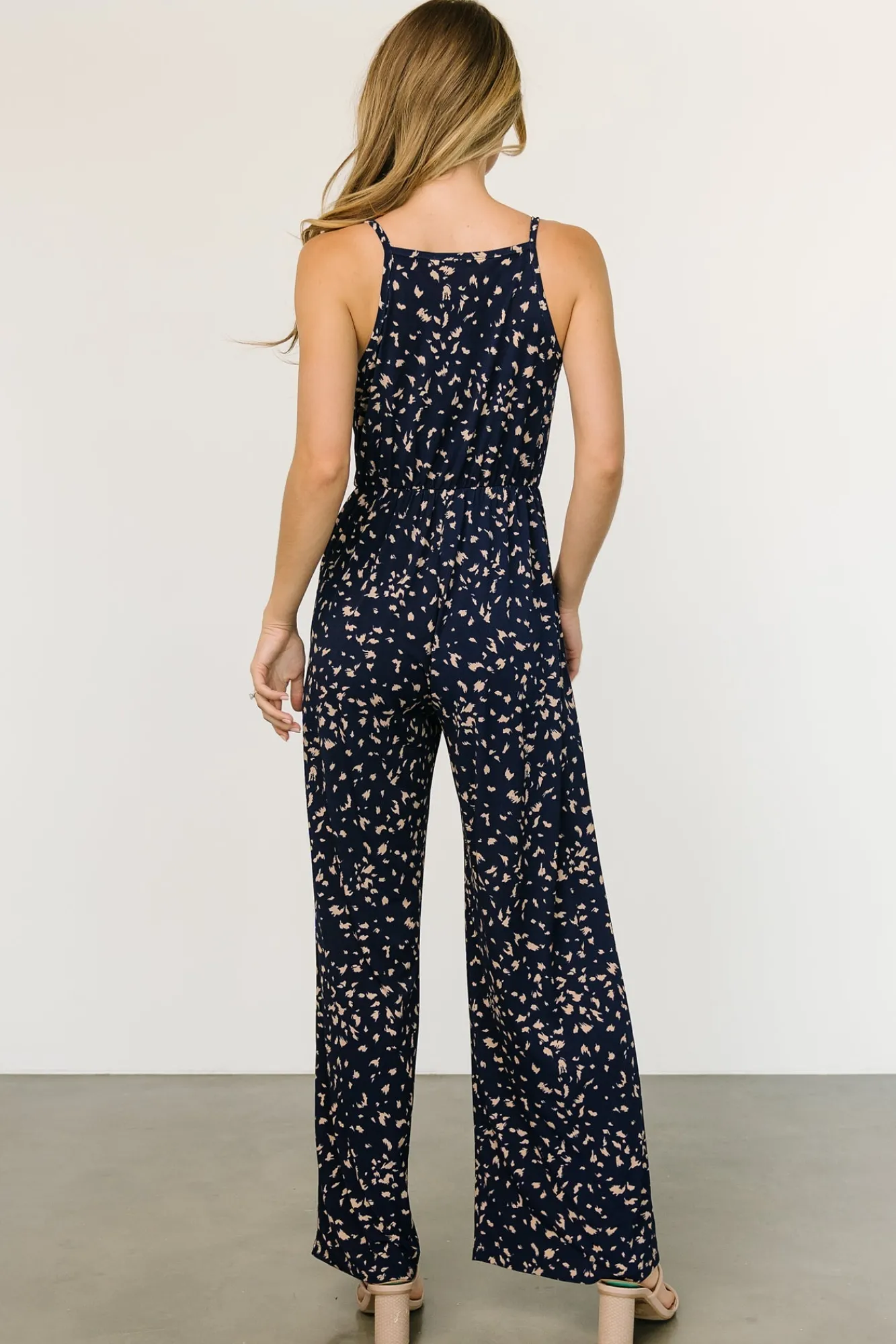 Baltic Born Sade Jumpsuit | Navy Print