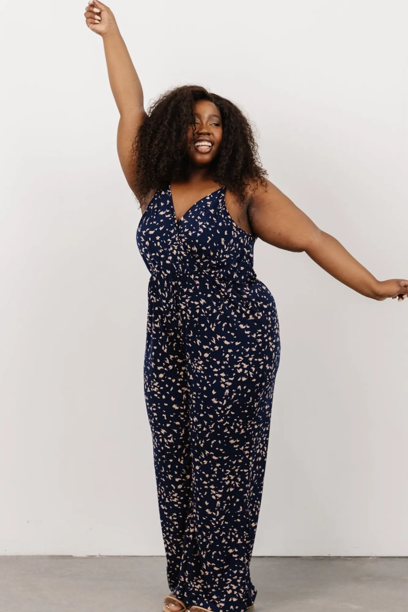Baltic Born Sade Jumpsuit | Navy Print