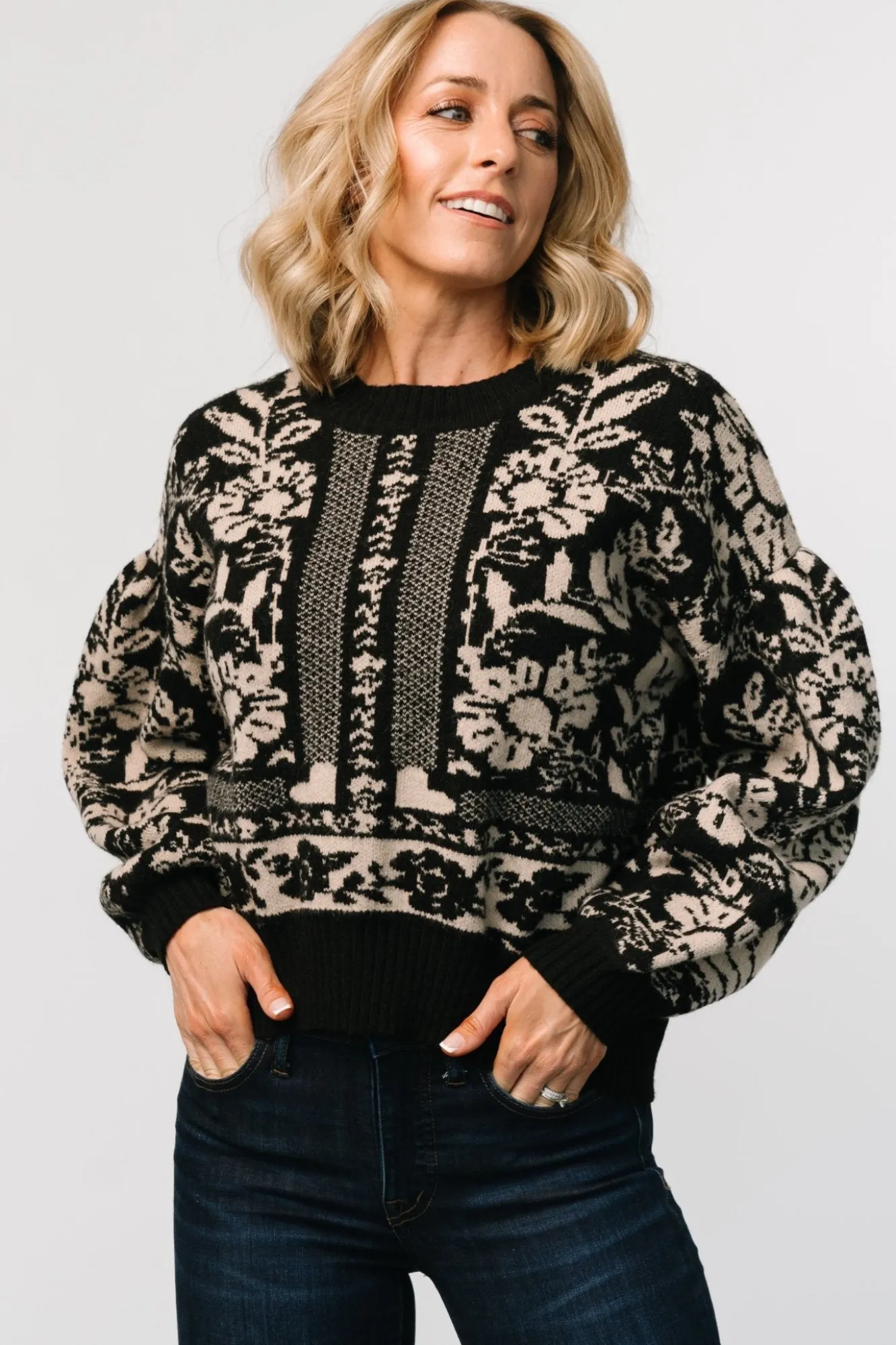 Baltic Born Salzburg Sweater | Black + Natural