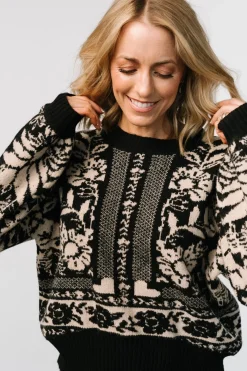 Baltic Born Salzburg Sweater | Black + Natural