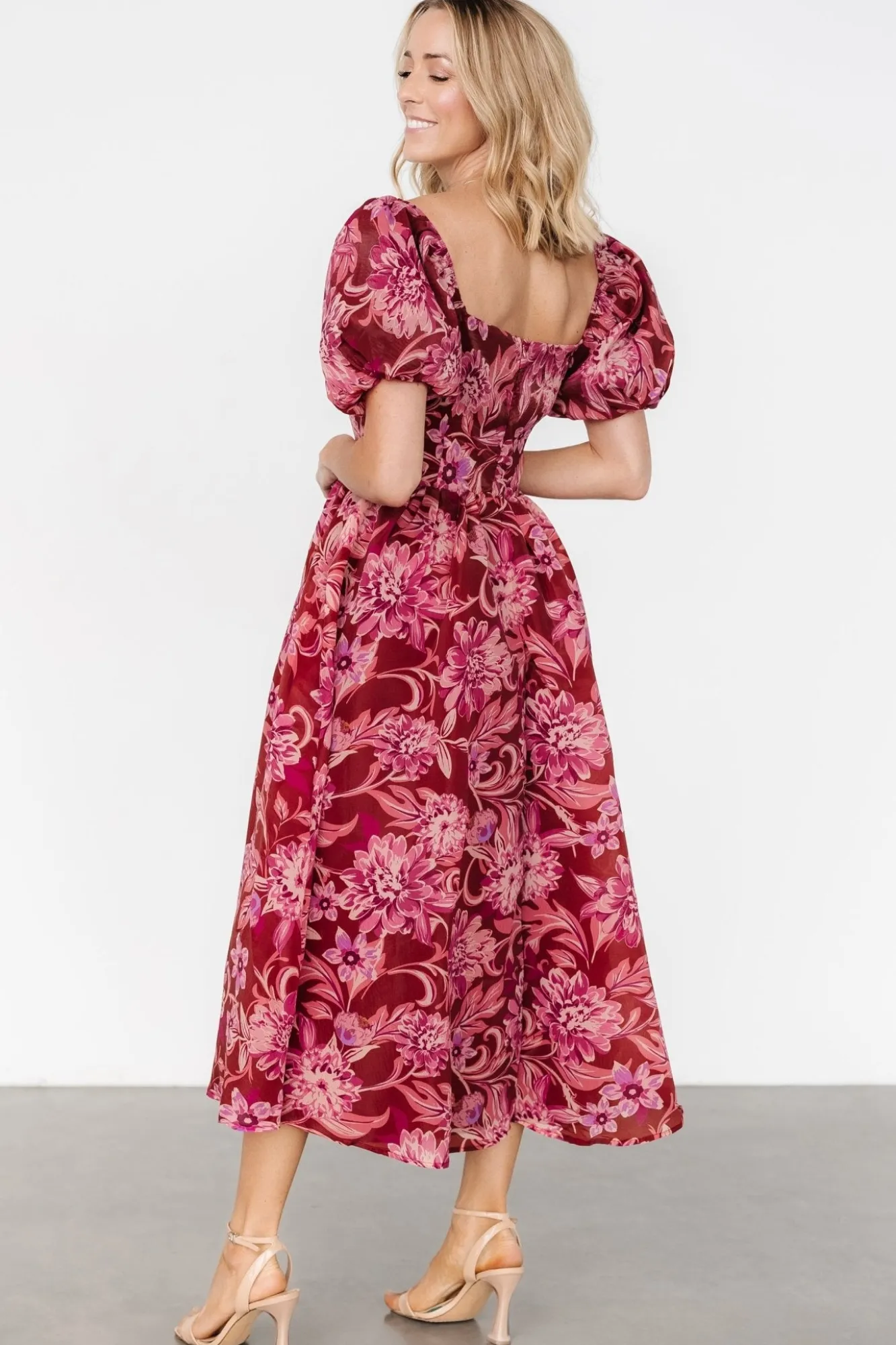 Baltic Born Samara Midi Dress | Rust + Pink